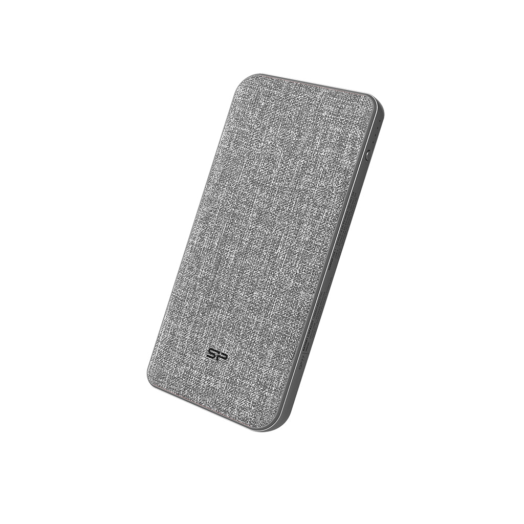 シリコンパワー モバイルバッテリー 大容量 10000mAh 急速充電 PD/QC3.03台同時充電可能 USB Type-C出力/入力ポート USB Type-A to Cへの変換ケーブル付き キャリングポーチ付き グレーPSE認証済み 機内持ち込み可