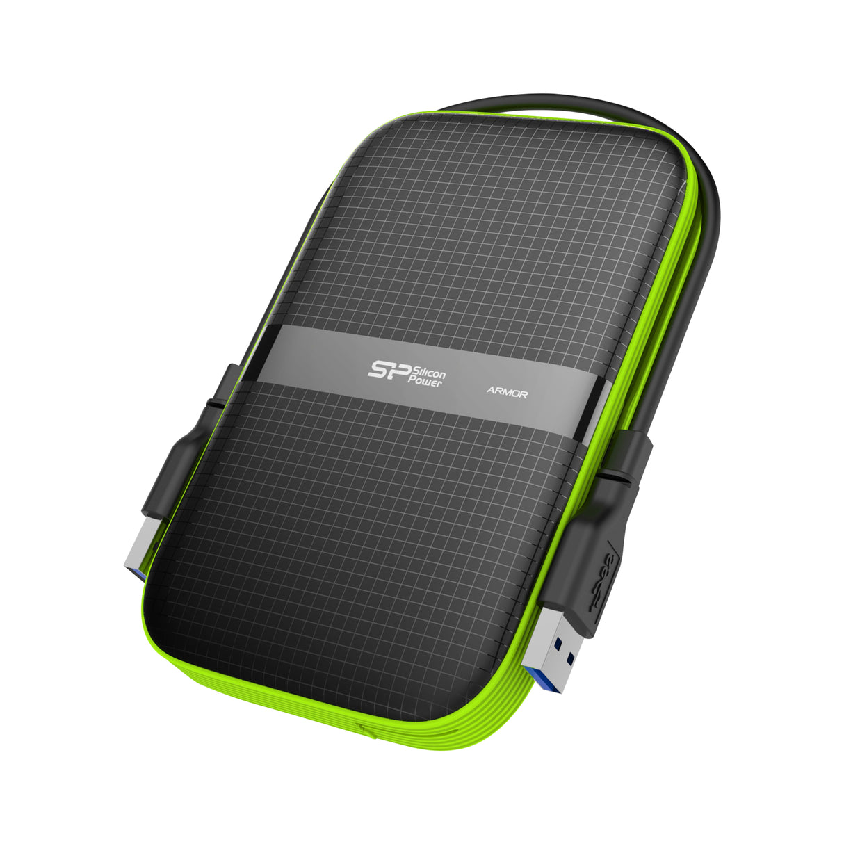 シリコンパワー Armor A60 USB 3.2 Gen 1 ポータブル 外付けハードドライブ Type-Aケーブル1本とType-A to USB Type-C コネクター付属