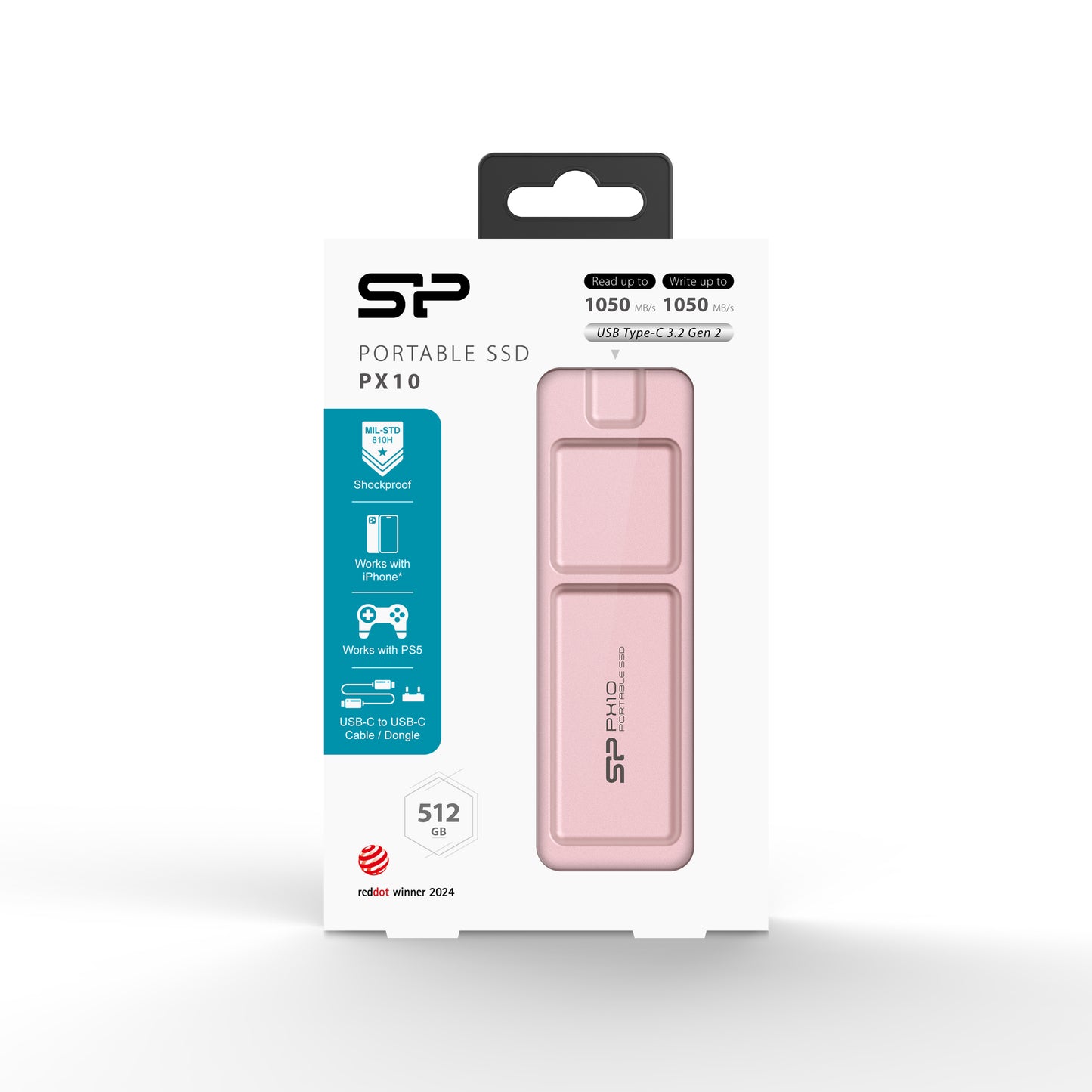 シリコンパワー PX10  USB-C 3.2 Gen 2 最大読出速度1,050MB/秒 ポータブル外付けSSD iPhone 15 Pro/Pro Max/PS5/Xbox Series X対応