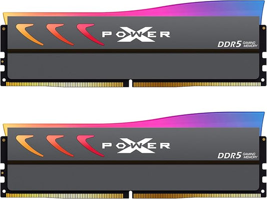 Silicon Power DDR5 Storm RGB 6000MT/s (PC5-48000) 288ピン CL36 1.35V UDIMM デスクトップメモリモジュール RAM