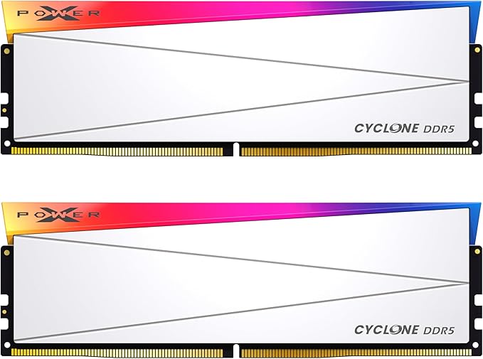 シリコンパワー Cyclone RGB DDR5 6000MT/s (PC5-48000) CL28 32GB(2x16GB) Dual Pack 1.4V Desktop Unbuffered DIMM