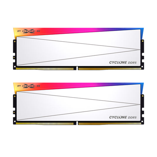 シリコンパワー Cyclone RGB DDR5 6000MT/s (PC5-48000) CL28 32GB(2x16GB) Dual Pack 1.4V Desktop Unbuffered DIMM