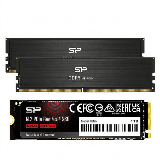 セット買いGen4 1TB SSD+DDR5 DRAM 16GBx2 SJ01KGBP44UD9N05J5+SP032GXLWU60AFDEAE