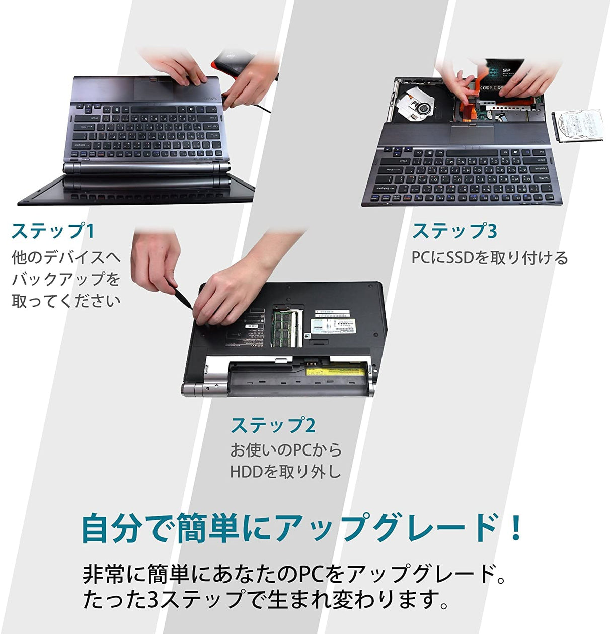 シリコンパワー SATA3 6Gb/s 2.5インチ 7mm PS4動作確認済 A55シリーズ