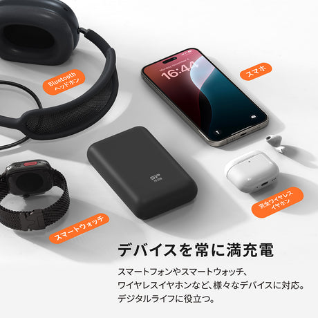 シリコンパワー  モバイルバッテリー 大容量20000mAh 急速充電 20W PD USB-Ax2/Type-Cx1出力/入力ポート QS58