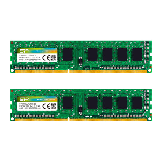 シリコンパワー デスクトップPC用メモリ 1.35V (低電圧) DDR3L-1600 PC3L-12800 240Pin Mac 対応