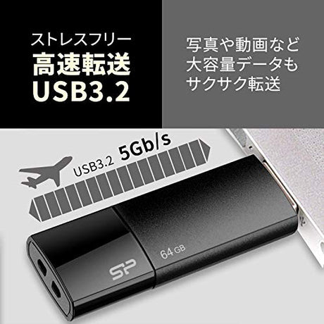 シリコンパワー USBメモリ USB3.0 スライド式 Blaze B05